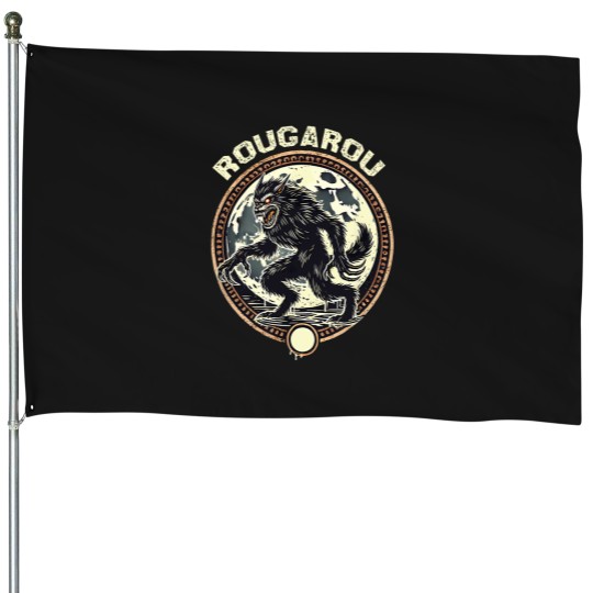 Discover Rougarou-Louisiana-Halloween-T-Shirt House Flags