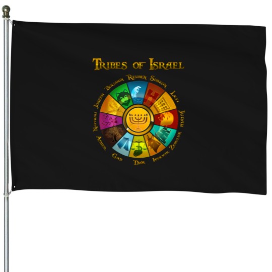 Discover 12-Tribes-Of-Israel-Twelve-Tribes-Israelite-Biblical-T-Shirt House Flags