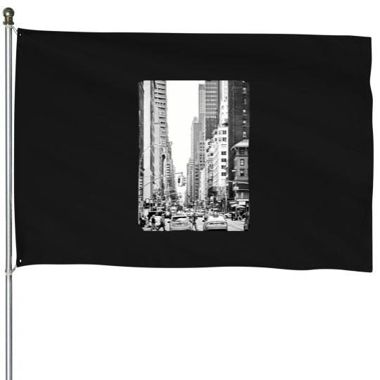 Discover New York Streets Streets New York Black And White Streets 1296 House Flags