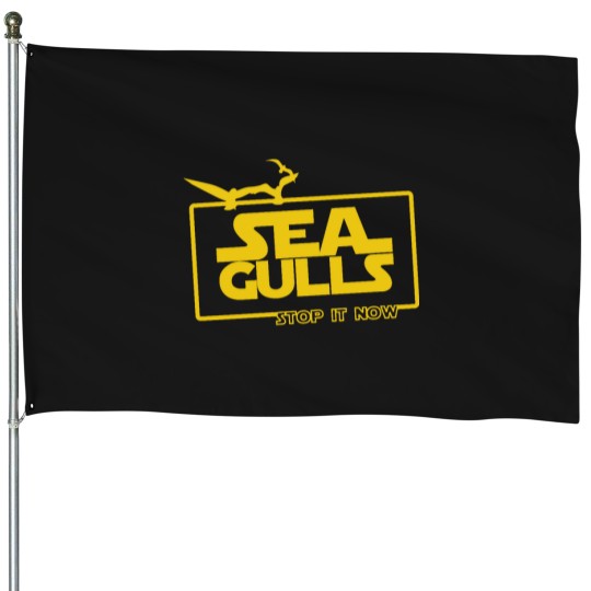 Discover SeaGulls Stop House Flags