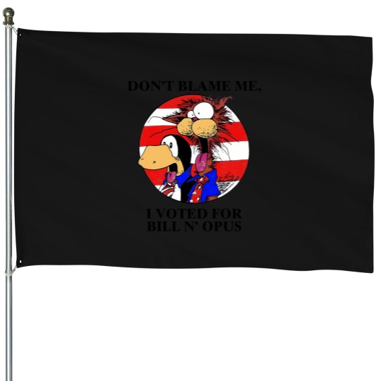 Discover Bloom County Bill The Cat House Flags