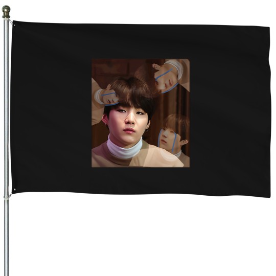 Discover Bts-Suga-Baseball--Sleeve-T-Shirt-(1) House Flags