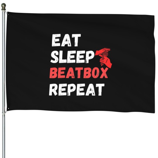 Discover Eat Sleep Beatbox Repeat (5) House Flags