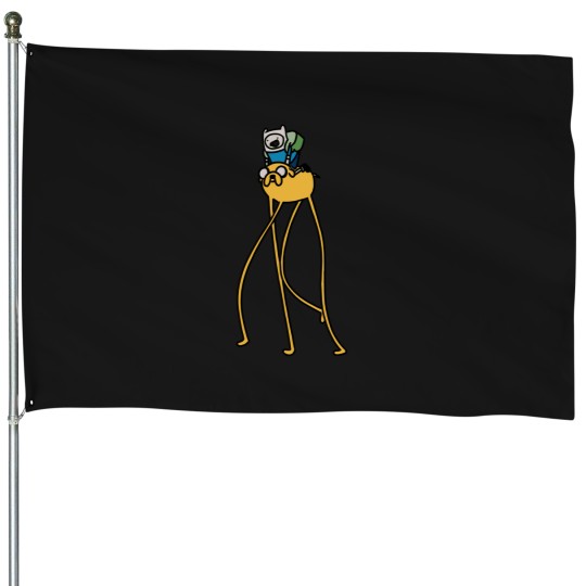 Discover Finn rides on Jake Adventure Time House Flags