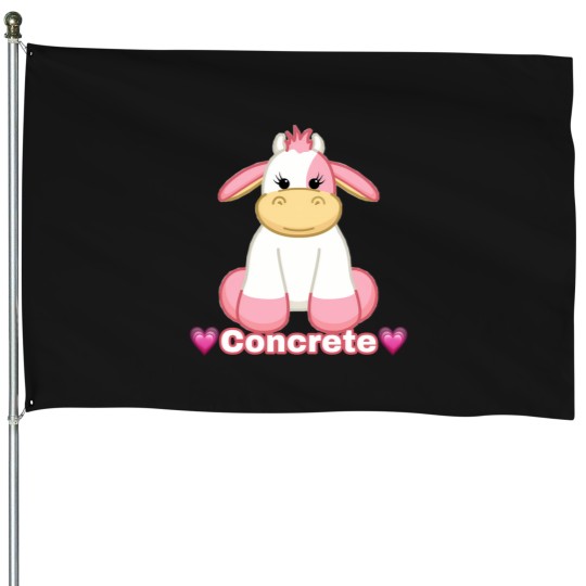 Discover Webkinz Pink Concrete Cow Meme  Sticker 5145 House Flags