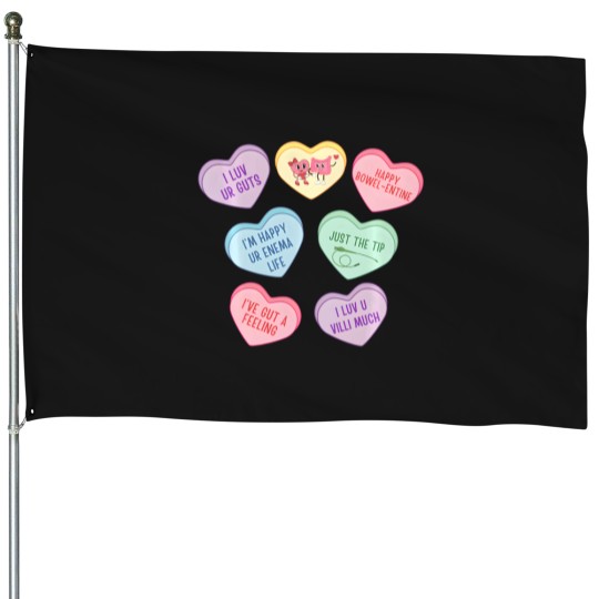 Discover Valentine Gi Nurse Endo Heart Candy Nurse Gastroenterologist House Flags