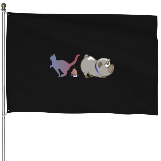 Discover Cats And Dogs Against Trump House Flags