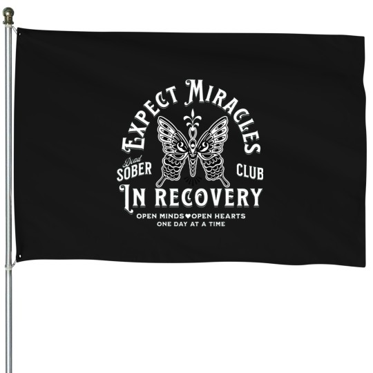 Discover In Recovery Tattoo Style Butterfly Sobriety Design House Flags