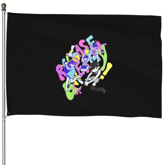 Discover omori omocat House Flags