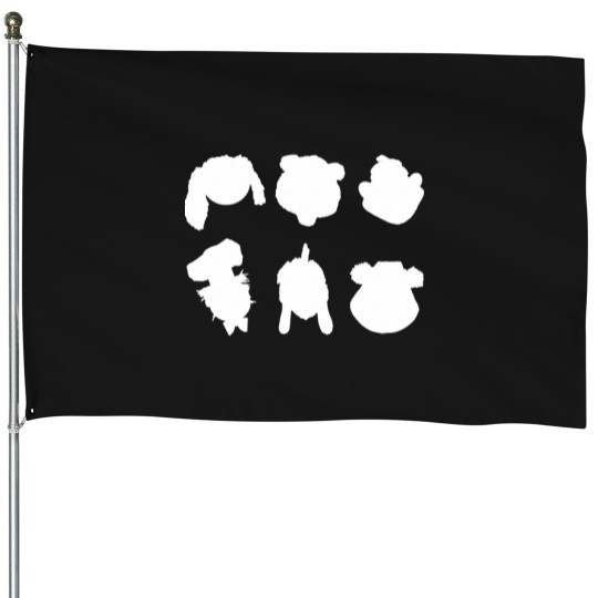 Discover The Mup pets Silhouettes House Flags