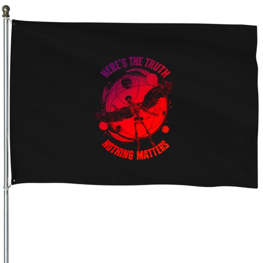 Discover nothing matters_vintage graphic House Flags