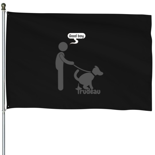 Discover Trudeau Dog 2 House Flags