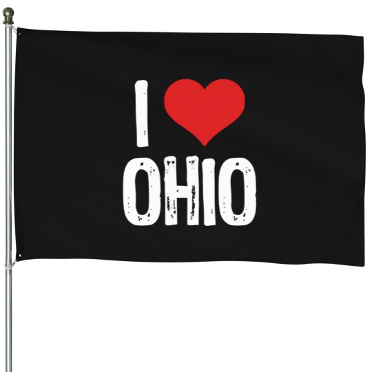 Discover I-Love-Ohio T-Shirt House Flags