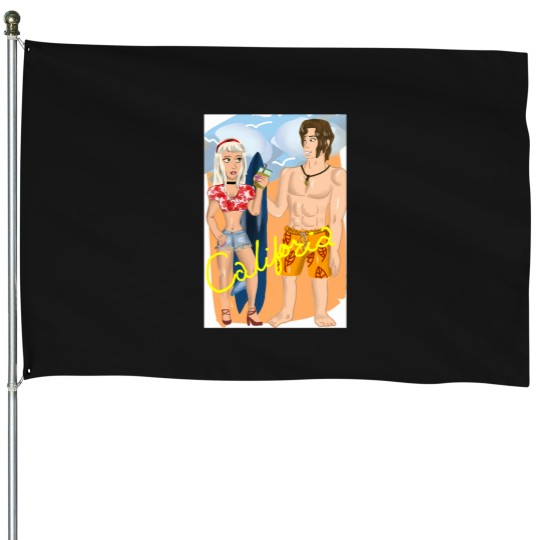 Discover California-Couple-(Human-States-150) T-Shirt House Flags