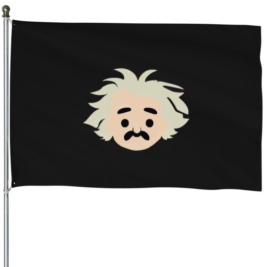 Discover Little Albert Einstein bobblehead with white hair House Flags