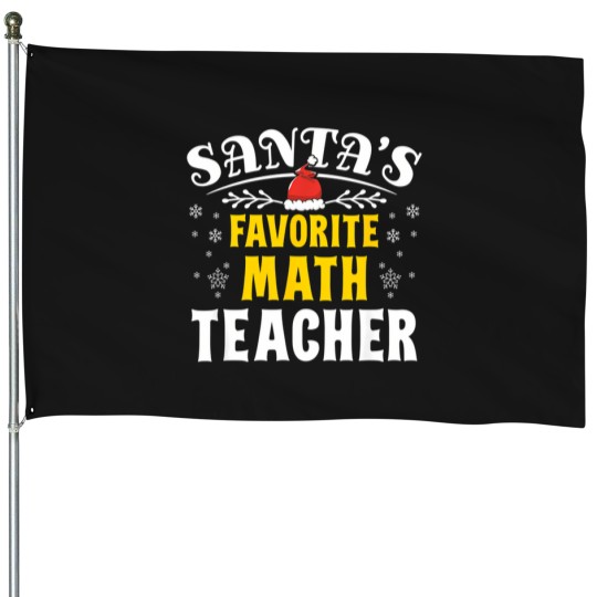 Discover Santa Favorite Math Teacher 3076 House Flags