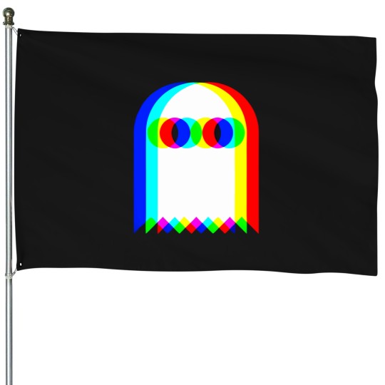 Discover Ghost Trippy Halloween Techno Rave Edm Music Party T-Shirt Regular Print House Flags