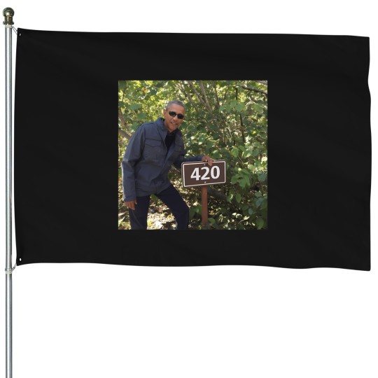 Discover 420-Obama-Print T-Shirt House Flags