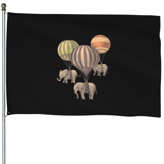 Discover Flight Of The Elephants T-Shirt House Flags