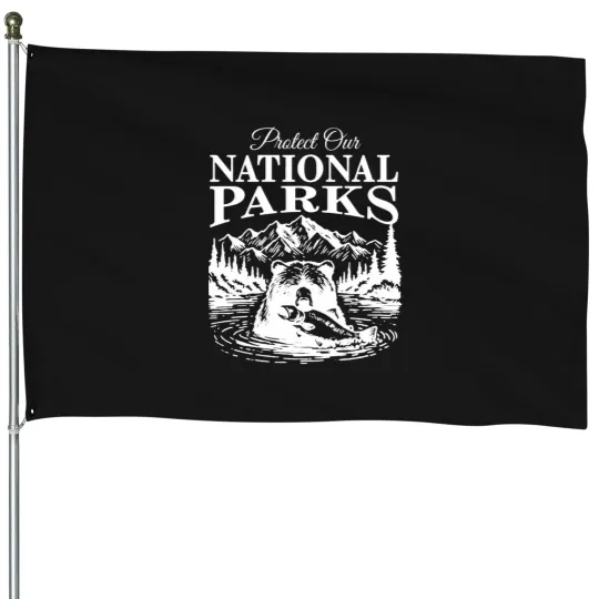 Discover Support National Parks - Subtle Anti Trump House Flags