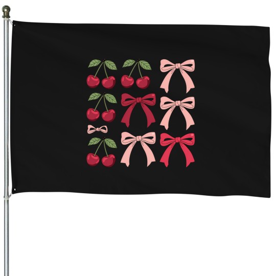 Discover Bows And Cherries skeleton bike160png House Flags