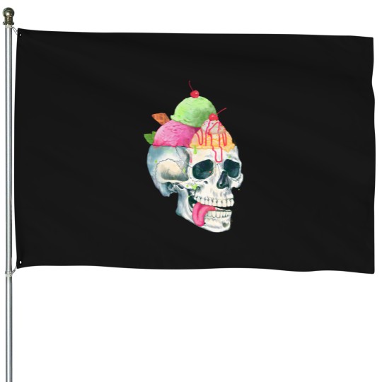 Discover Brain Freeze skeleton bike160png House Flags