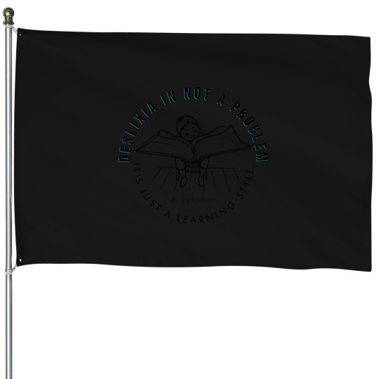 Discover World Dyslexia Aeness Day Clic 3 House Flags