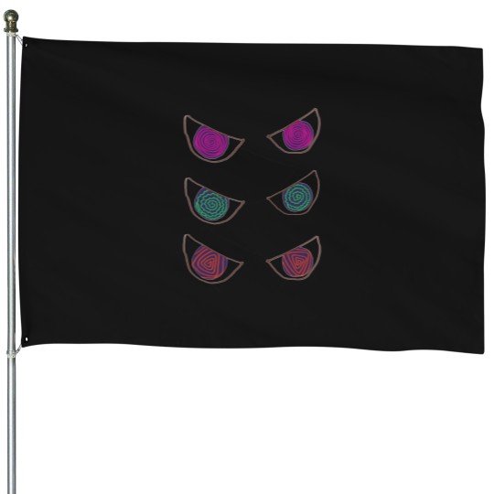 Discover Dizzy Eyes House Flags