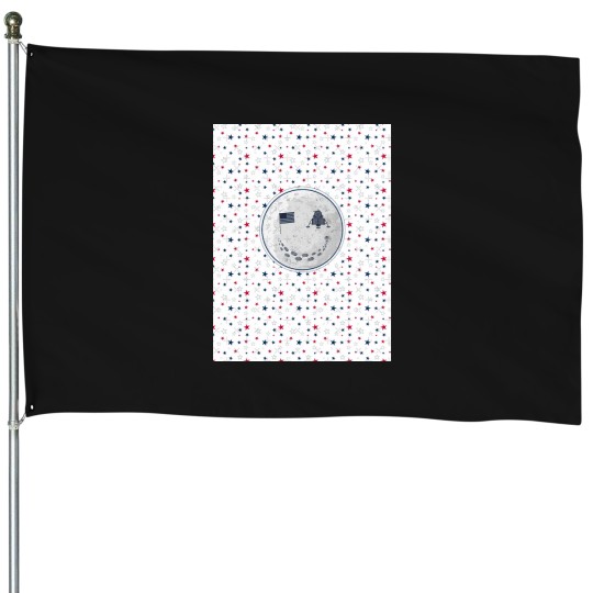 Discover moons Landing - 50th Anniversary funnys  - House Flags