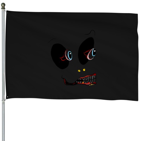 Discover Smiling skeleton House Flags