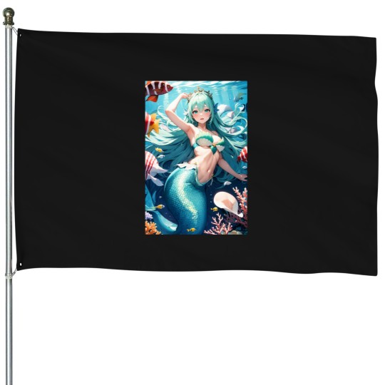Discover The Mermaid Melody House Flags