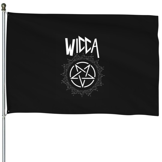 Discover Wicca Inverted Pentag House Flags
