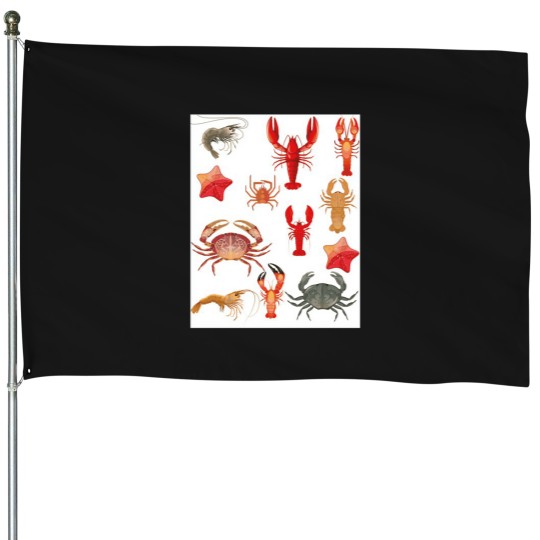 Discover Crustaceancore  Blue House Flags