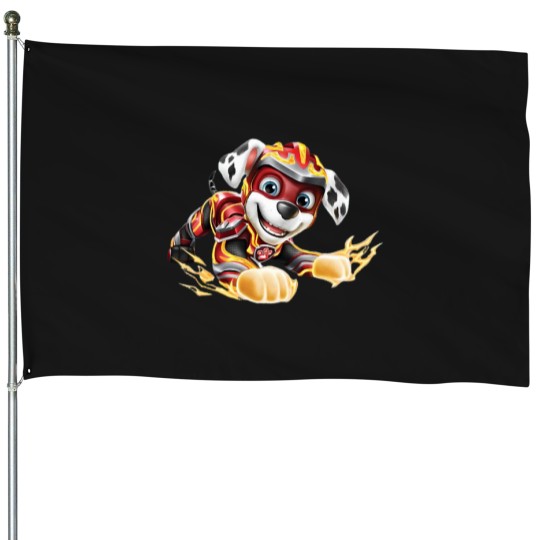 Discover Paw Patrol Mighty Marshall Character Fire House Flags