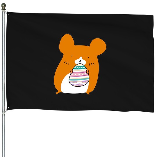 Discover Easter Egg Hamster House Flags