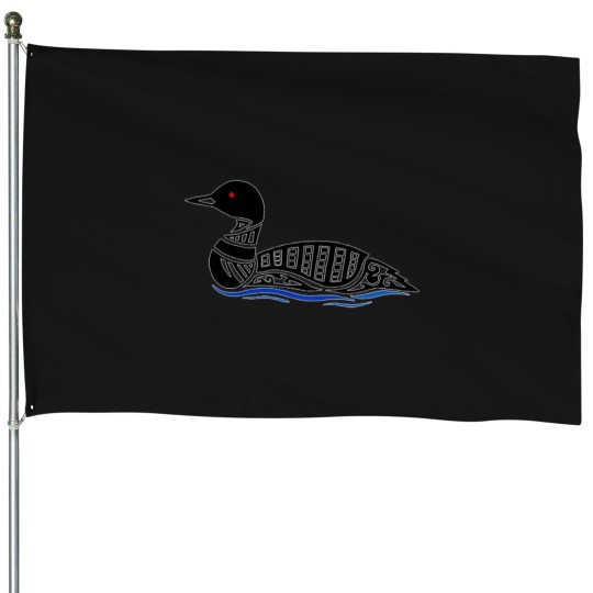 Discover Pacific Loon House Flags