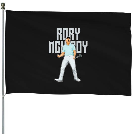 Discover Rory McIlroy Celebrate Birdie Putt Bold House Flags