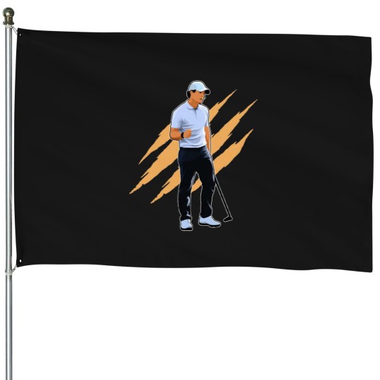Discover Rory McIlroy Celebrate Birdie Putt 1 Claw House Flags