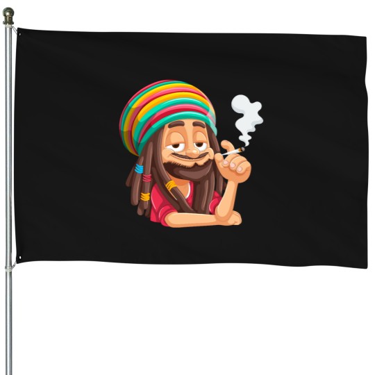 Discover bob Marley Cartoon House Flags