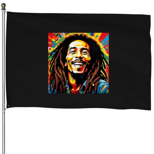 Discover Bob Marley Boxy House Flags