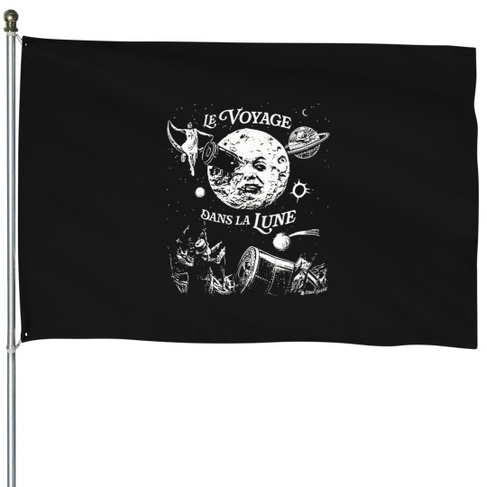 Discover A Trip To The Moon Le Voyage Dans La Lune 1902 Silent Film Unisex Classic House Flags