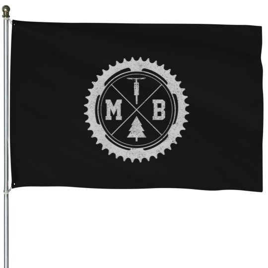 Discover Mtb Mountain Bike Downhil Biking Cycling Mountain Biker House Flags