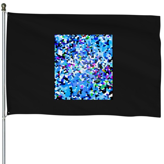 Discover mosaic design - camouflage texture House Flags