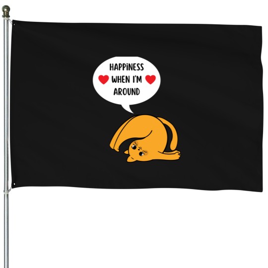 Discover Happiness-Is-A-Day-Spent-Hiking-With-My-Cat-Happiness-when-Im-aroundfunny-cat House Flags