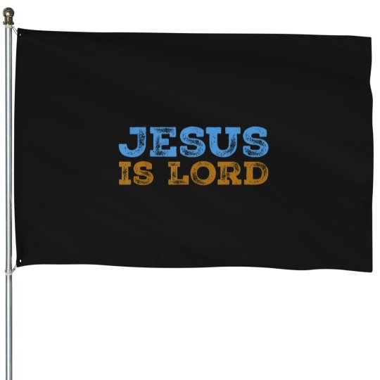 Discover Jesus Is Lord Christian House Flags
