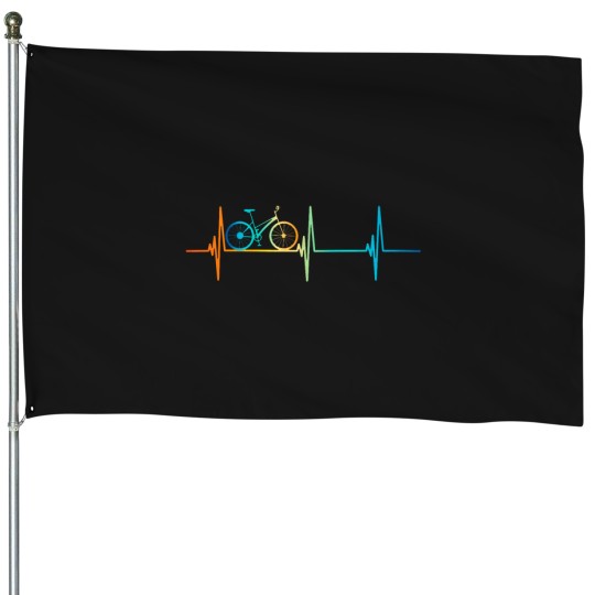 Discover Bicycle-Driving-Bicyclist-Cyclist-Bike-Rider-T-Shirt House Flags