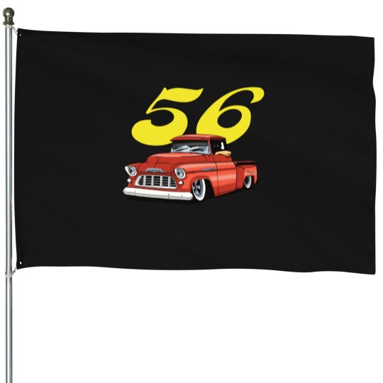 Discover Truck 56 Chev Pickup Sketch House Flags