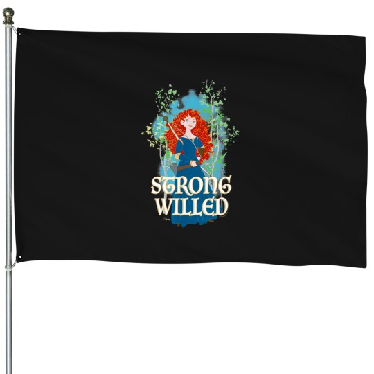 Discover Brave---Merida-Strong-Willed-T-Shirt House Flags