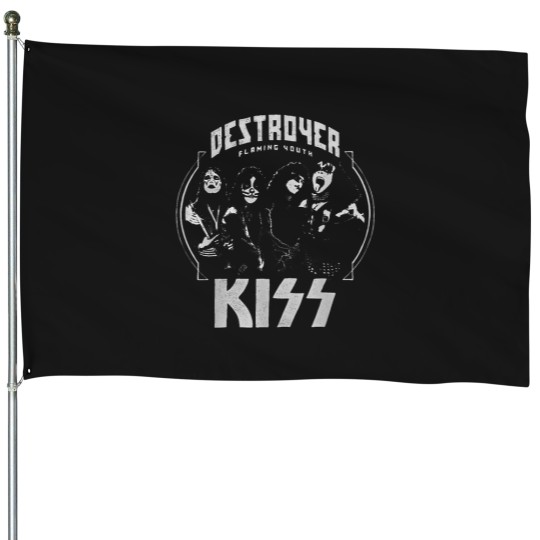 Discover Kiss---Flaming-Youth-T-Shirt House Flags