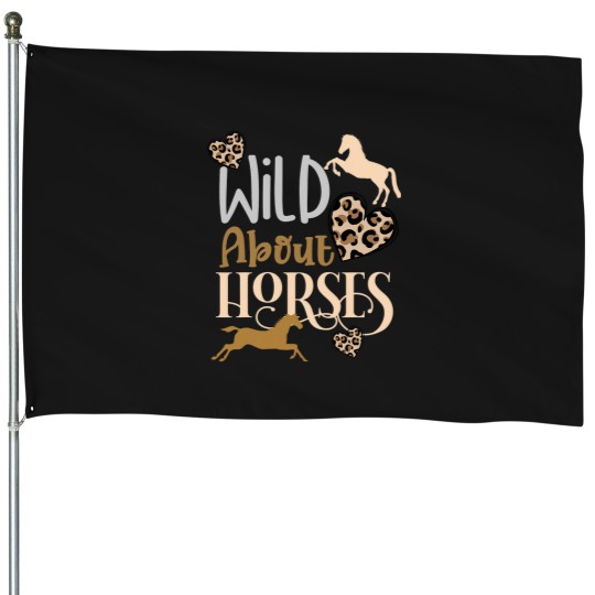 Discover Horse Pet Wild About Horses Horse Lover Horseback Riding Equestrian House Flags